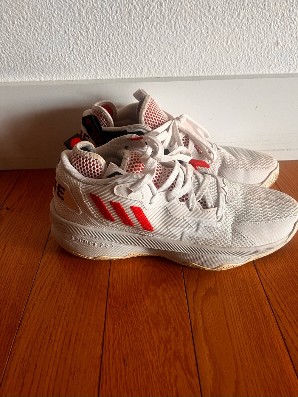 Adidas DAME 8 Damian Lillard White Red Basketball Shoes